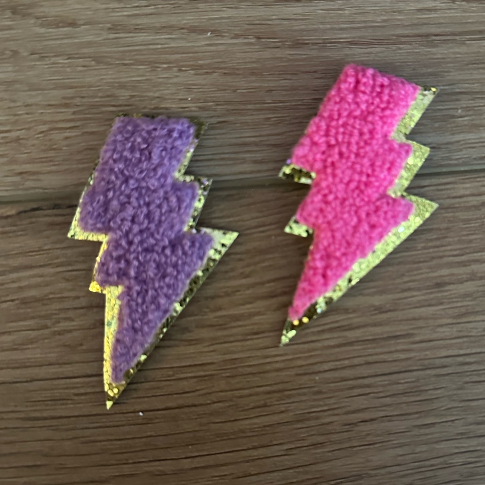 Purple and Pink Lightning Bolt Patch - 2